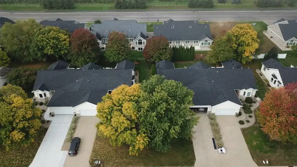 Roofing work in progress on a Simcoe County home